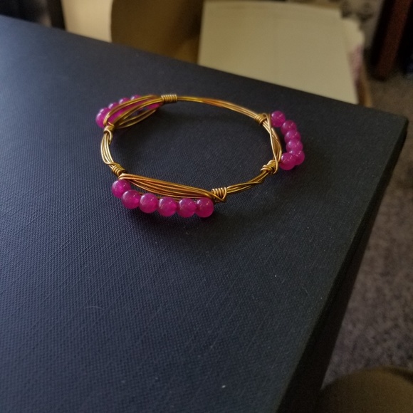 bourbon & boweties inspired wire wrapped bracelet - Picture 4 of 5